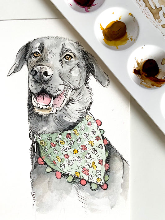 Watercolour Pet Pawtrait